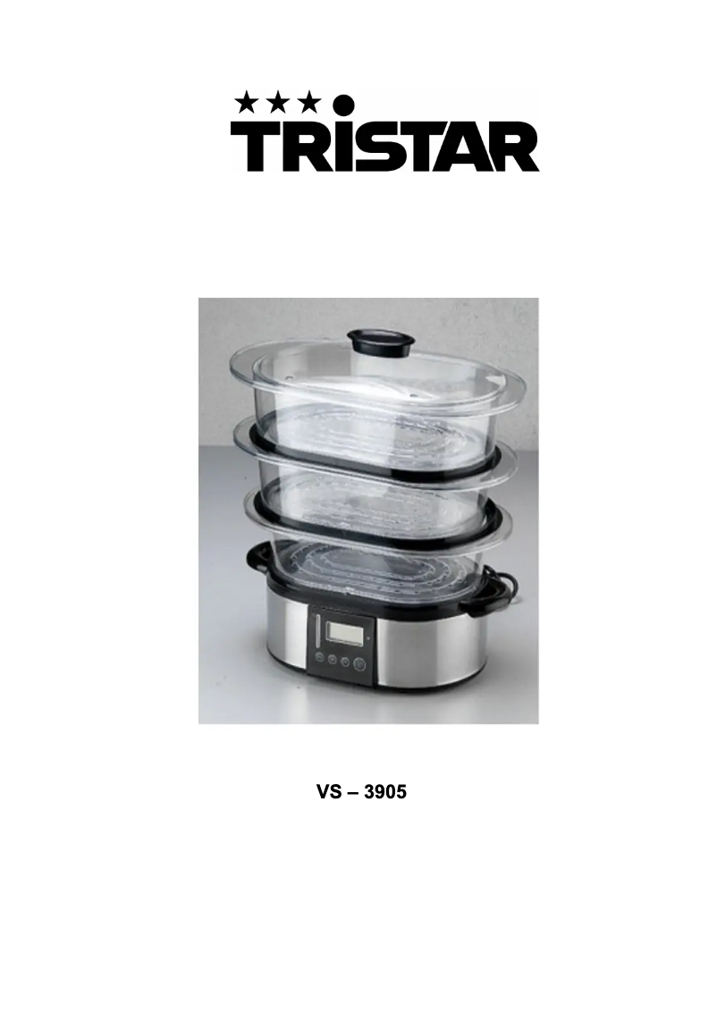 Page n°1 - Manuel utilisateur TriStar VS-3905