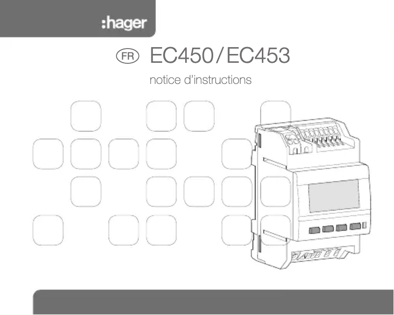Page 1 de la notice Manuel utilisateur Hager EC453