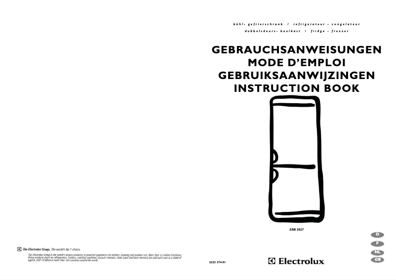 Page n°1 - Manuel utilisateur Electrolux ERB 3027