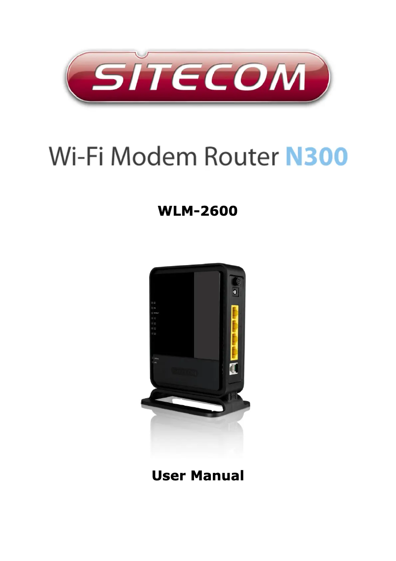 Page n°1 - Manuel utilisateur Sitecom WLM-2600