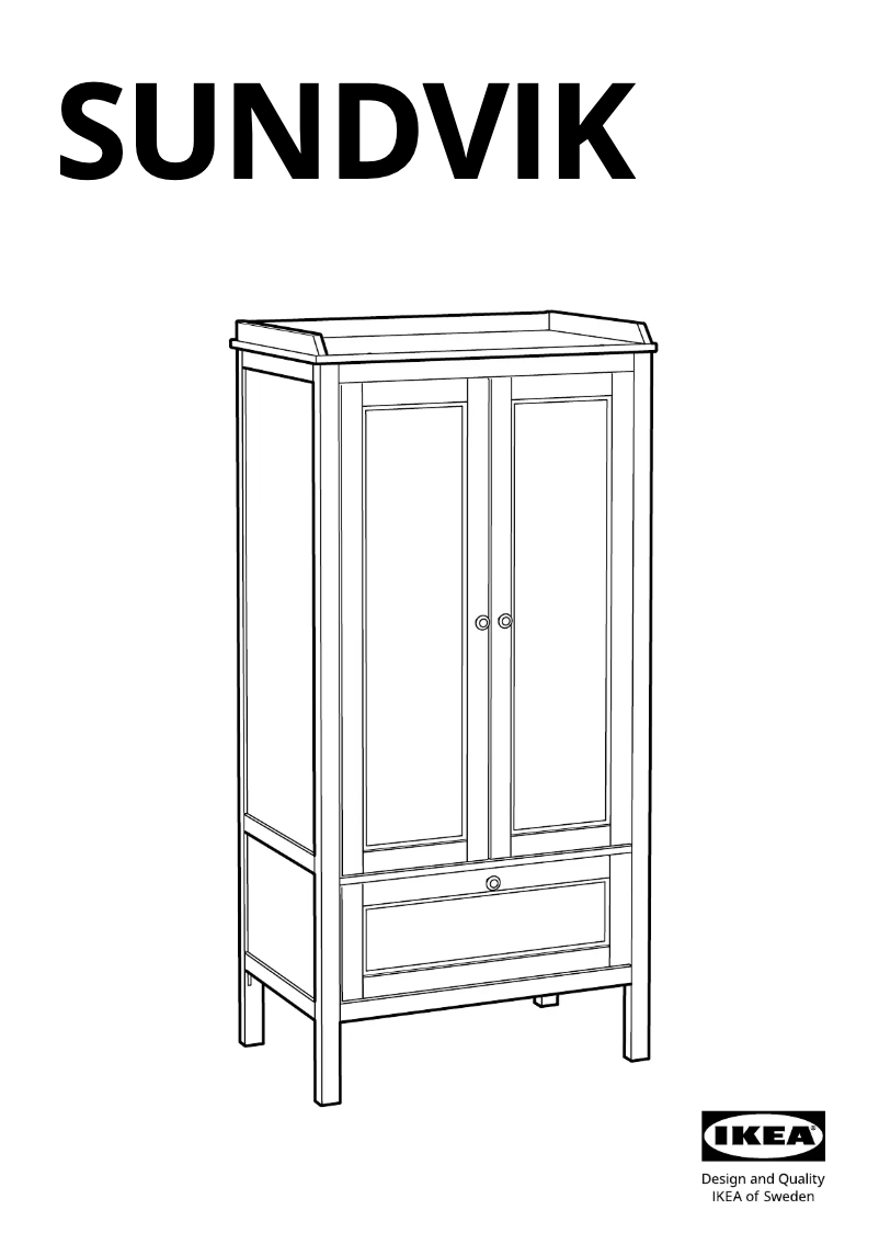 Page 1 de la notice Manuel utilisateur Ikea SUNDVIK 203.688.32