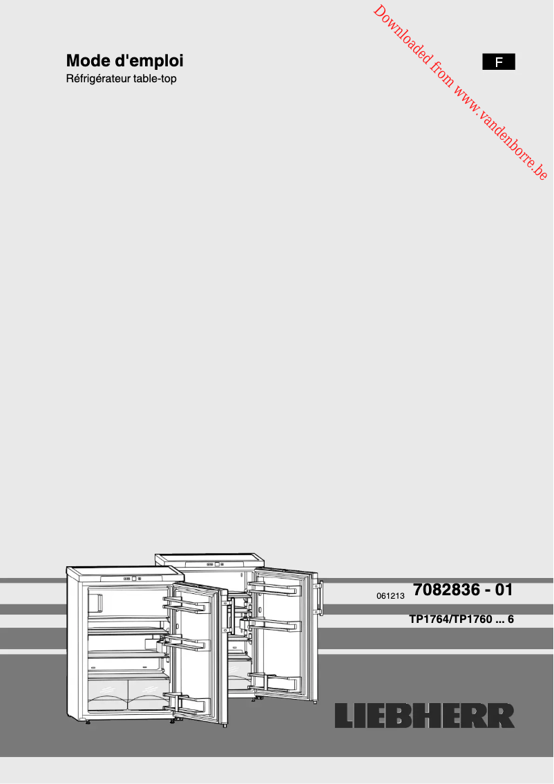 Page 1 de la notice Manuel utilisateur Liebherr TP 1760-23