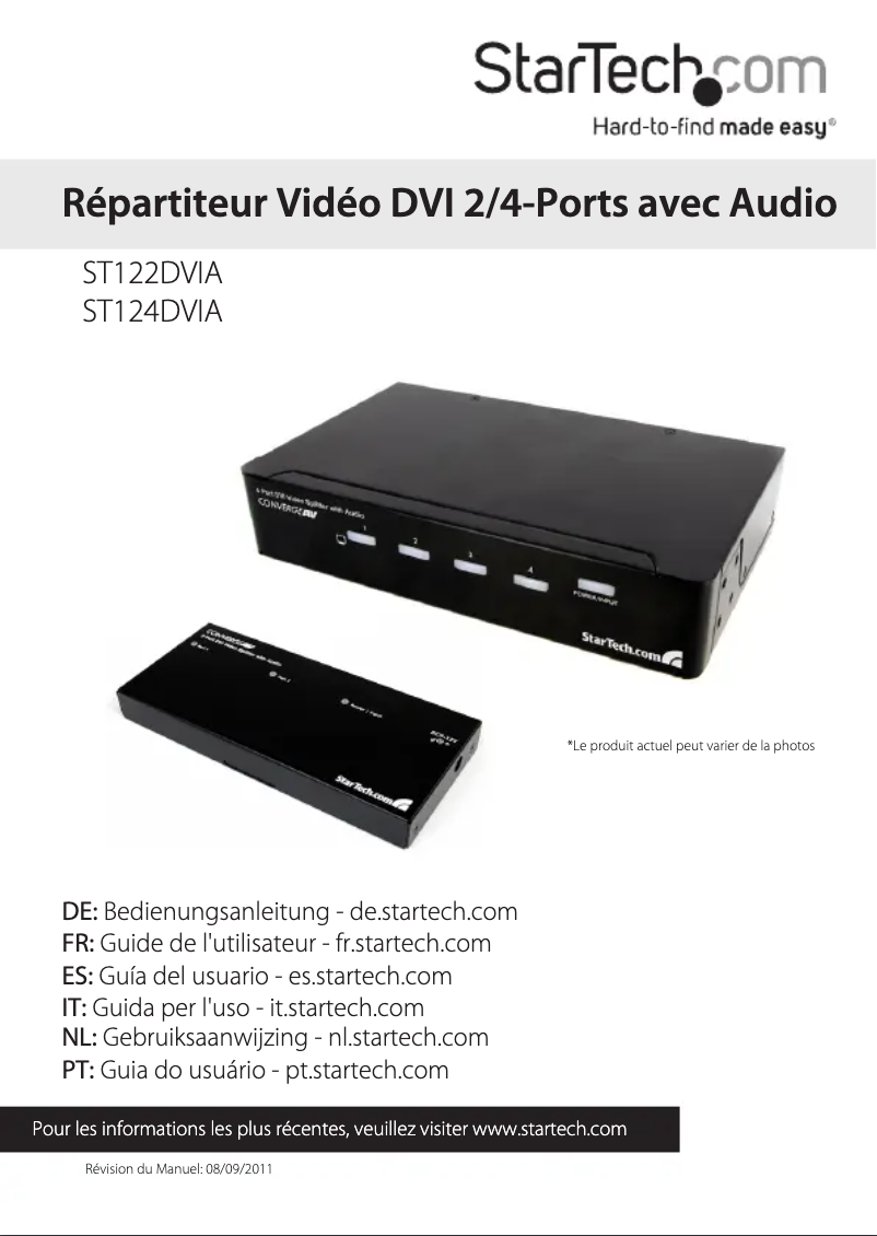 Page n°1 - Manuel utilisateur StarTech.com ST122DVIA