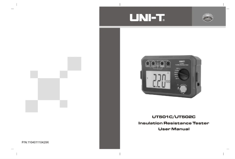 Image de la première page du manuel de l'appareil UT502C