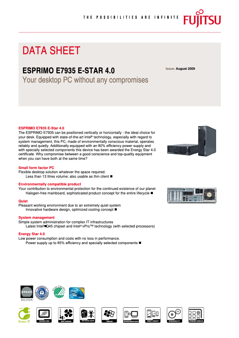 Image de la première page du manuel de l'appareil ESPRIMO E7935