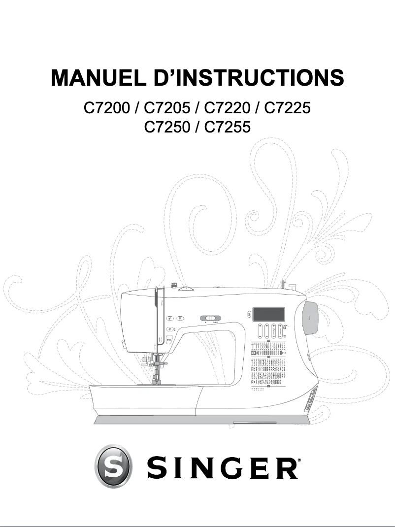 Page n°1 - Manuel utilisateur Singer C7200