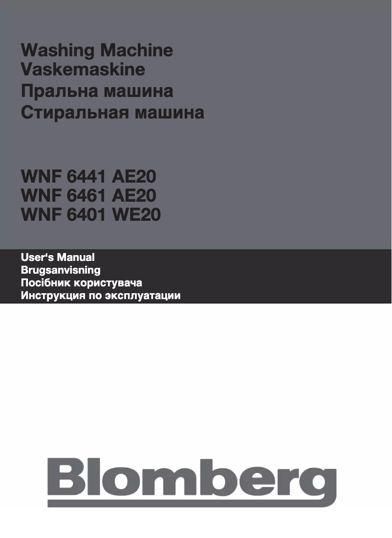 Page 1 de la notice Manuel utilisateur Blomberg WNF 6441 AE20