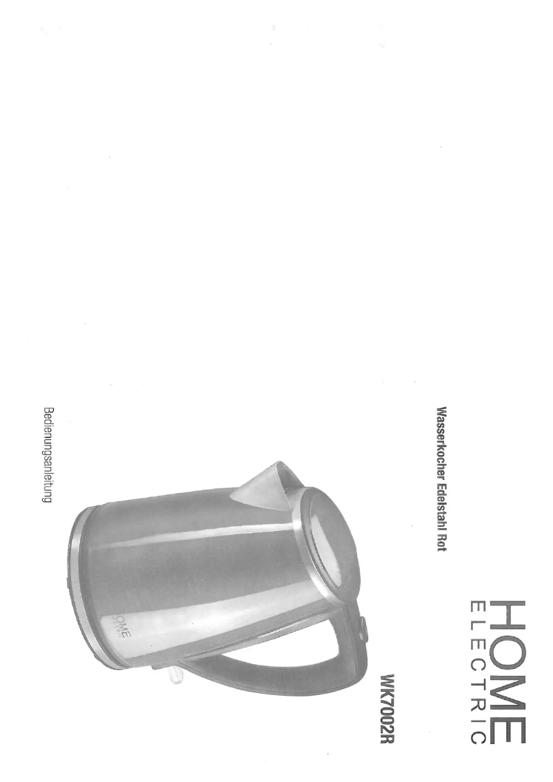 Image de la première page du manuel de l'appareil WK7002R