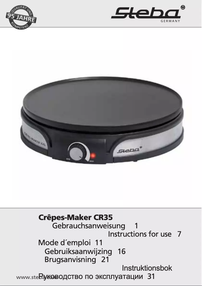 Image de la première page du manuel de l'appareil CR 35