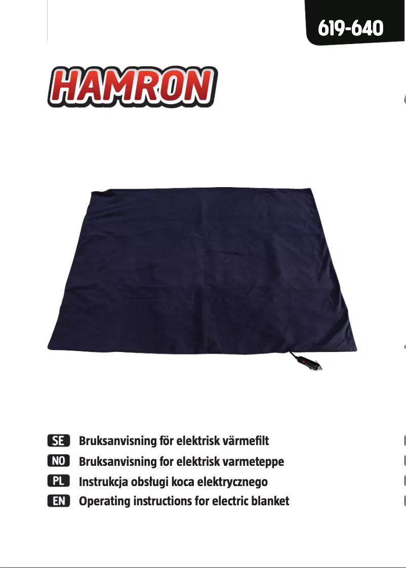 Page n°1 - Manuel utilisateur Hamron 619-640