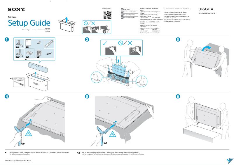 Image de la première page du manuel de l'appareil KD-50X85K