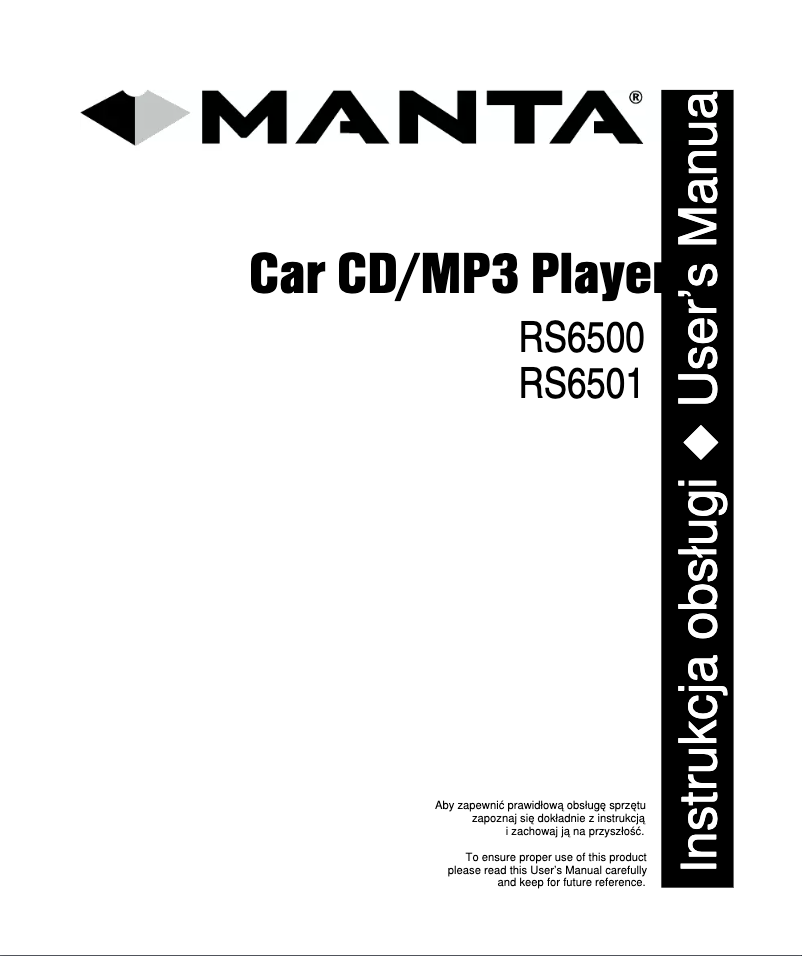 Page n°1 - Manuel utilisateur Manta RS6501