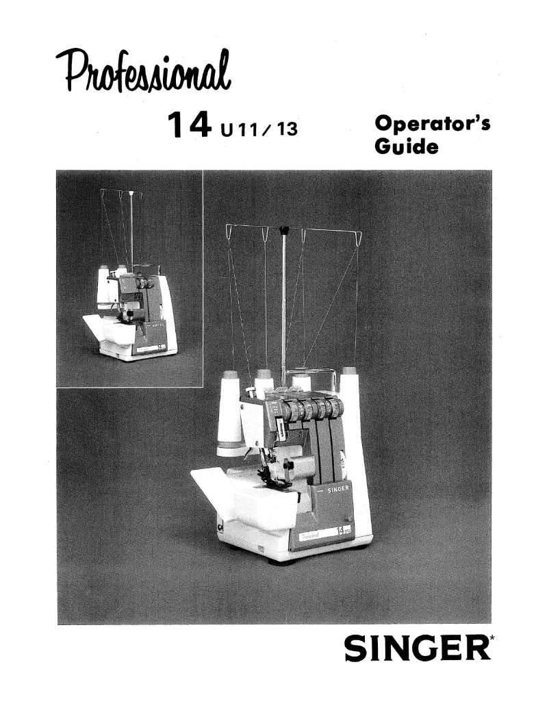 Page 1 de la notice Manuel utilisateur Singer 14U11