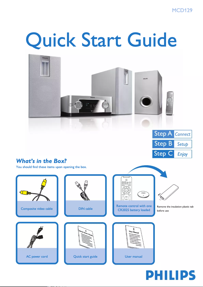 Image de la première page du manuel de l'appareil MCD129