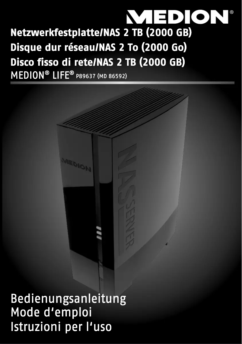 Page 1 de la notice Manuel utilisateur Medion LIFE P89637 (MD 86592)