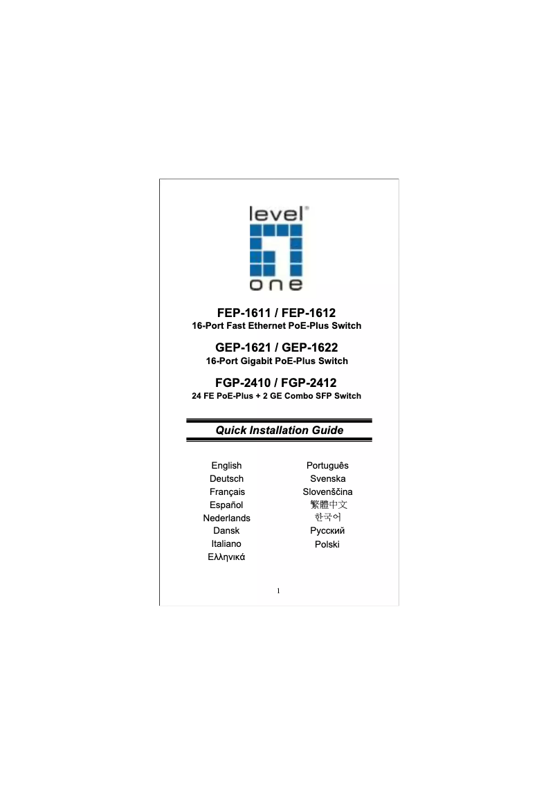 Image de la première page du manuel de l'appareil FGP-2412