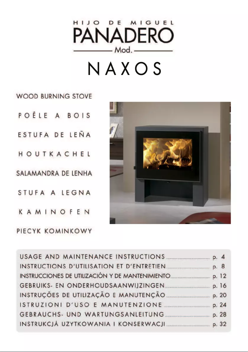 Page n°1 - Manuel utilisateur Panadero Naxos