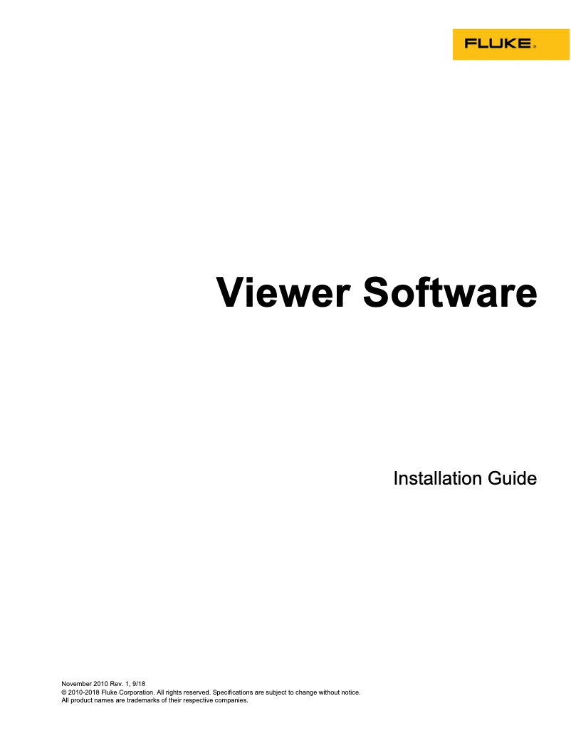 Page n°1 - Guide d'installation Fluke 810