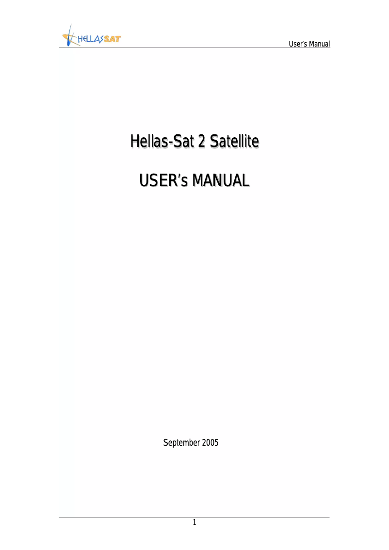 Image de la première page du manuel de l'appareil 2 Satellite