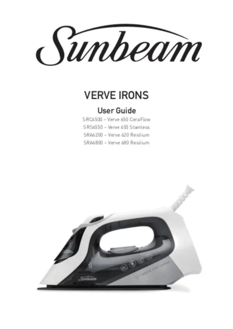 Page 1 de la notice Manuel utilisateur Sunbeam Verve 650 CeraFlow SRC6500