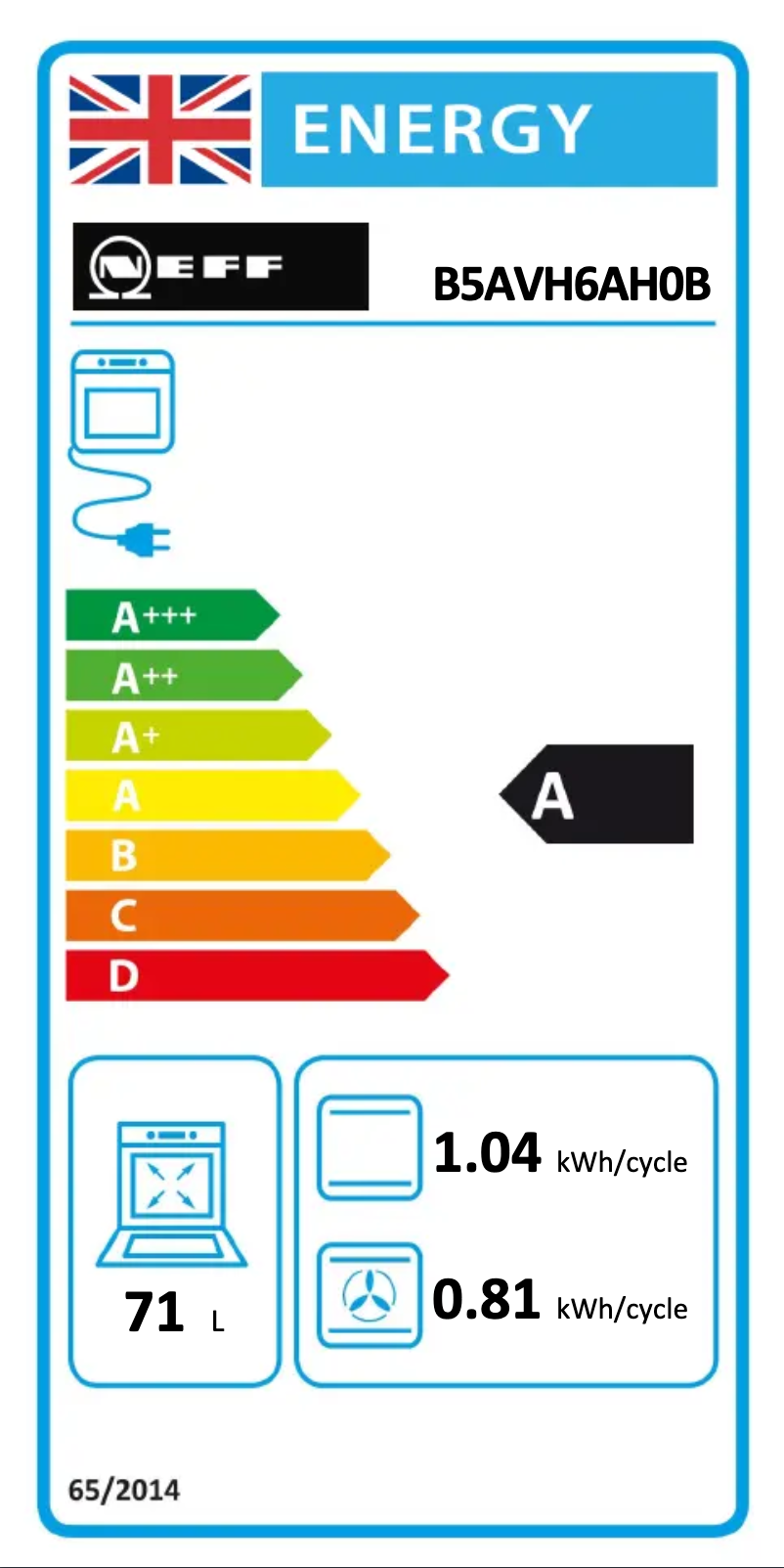 Page n°1 - Label énergétique Neff B5AVH6AH0B