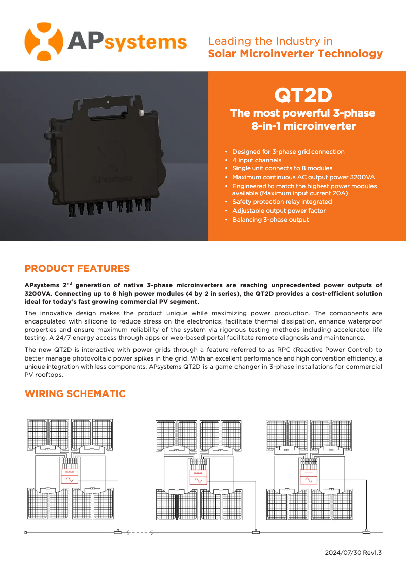 Page n°1 - Fiche technique APsystems QT2D