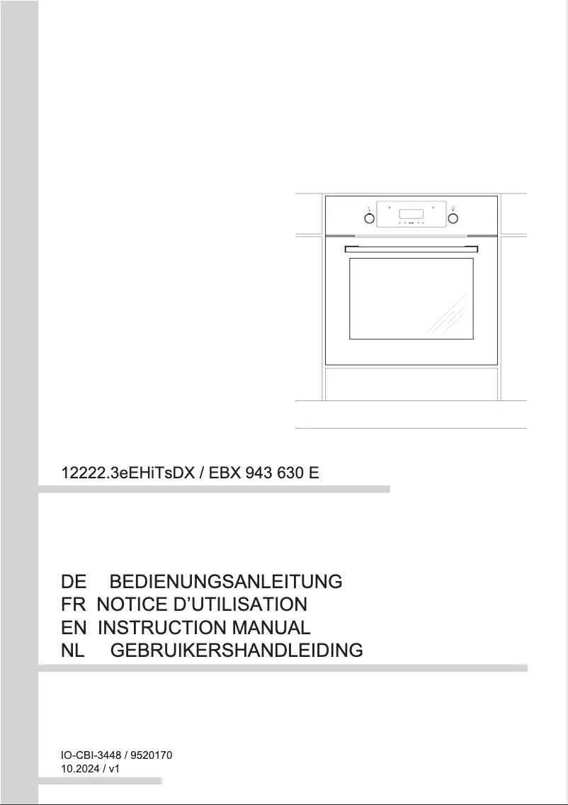 Image de la première page du manuel de l'appareil EBX 943 630 E