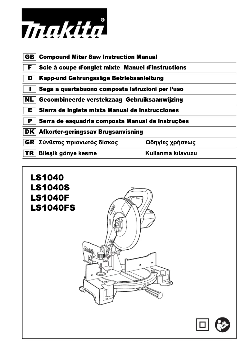 Page 1 de la notice Manuel utilisateur Makita LS1040FN