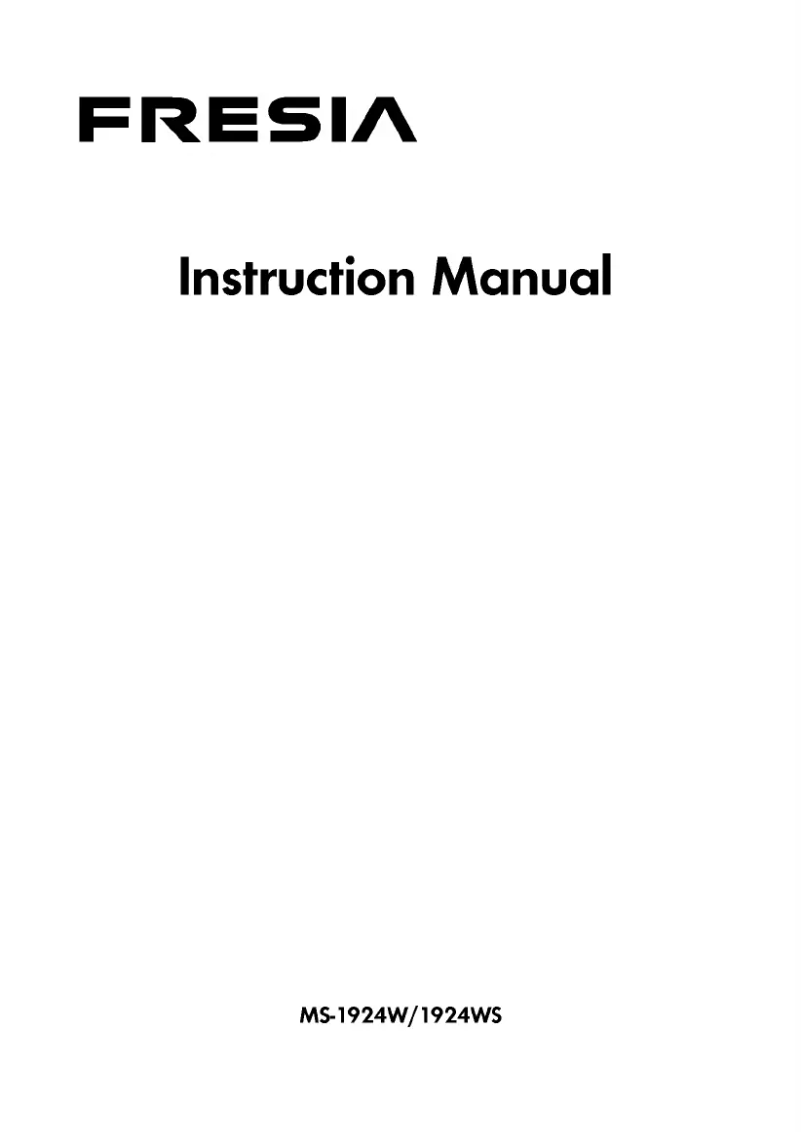 Image de la première page du manuel de l'appareil MS-1924W