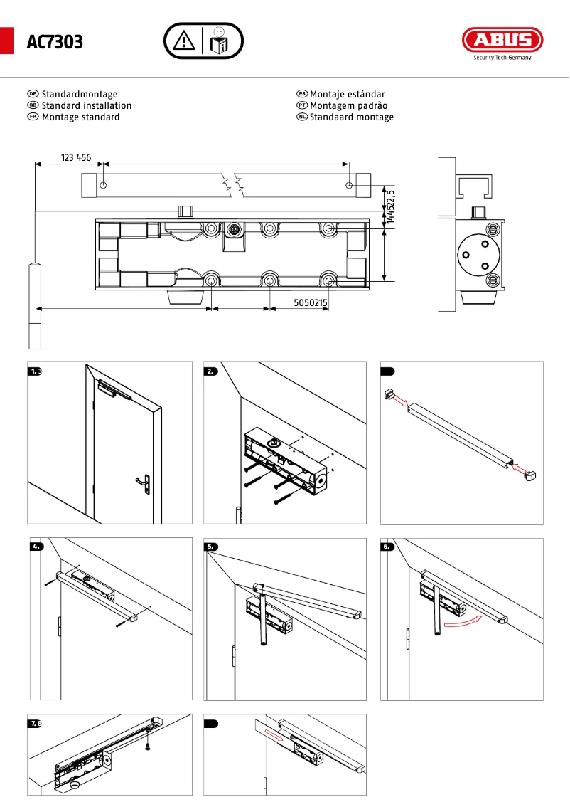 Page n°1 - Instructions / montage Abus AC7303