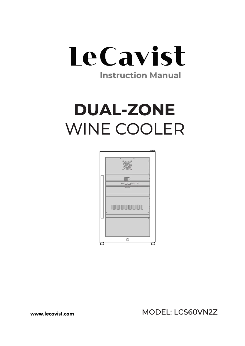 Page n°1 - Manuel utilisateur LeCavist LCS60VN2Z