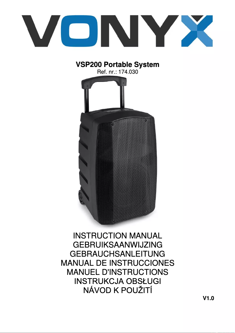 Image de la première page du manuel de l'appareil VSP200