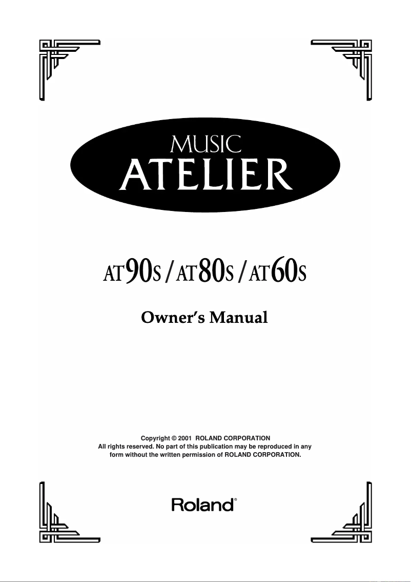 Page n°1 - Manuel utilisateur Roland AT-80S