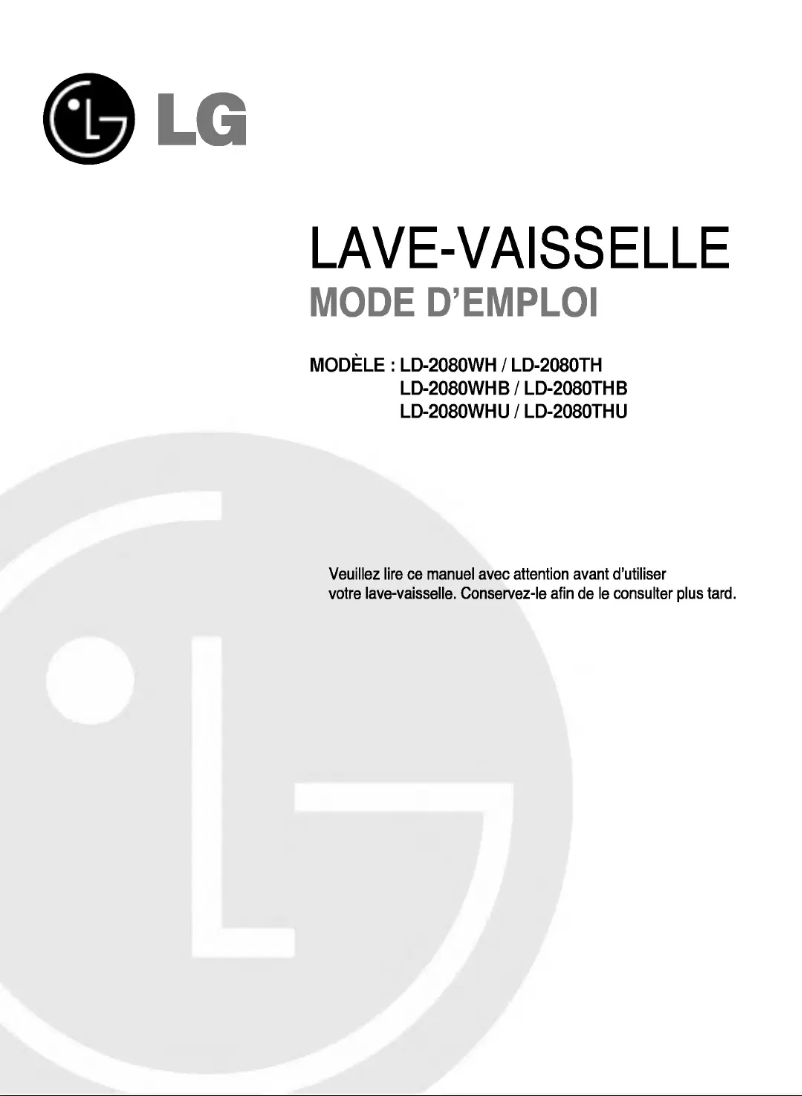 Página 1 del manual Manual de usuario LG LD-2080TH