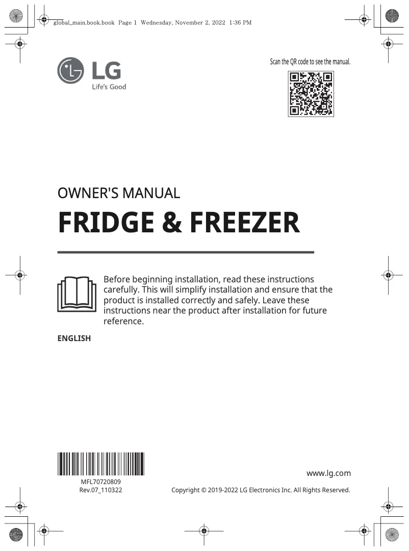 Página 1 del manual Manual de usuario LG GC-B529BLHZ