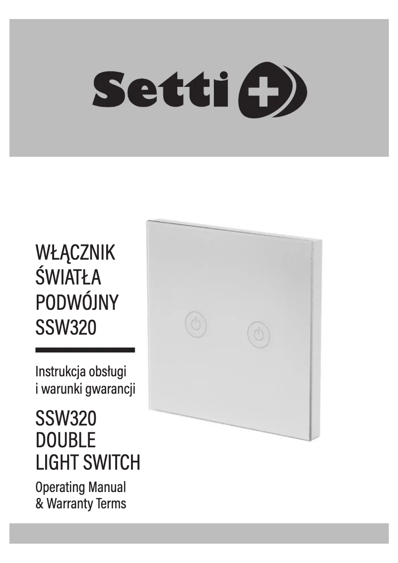Page n°1 - Manuel utilisateur Setti+ SSW320