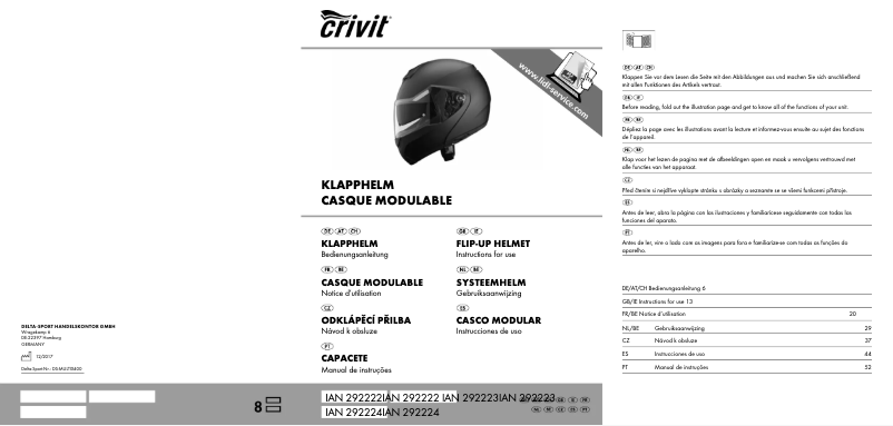 Page 1 de la notice Manuel utilisateur Crivit IAN 292224
