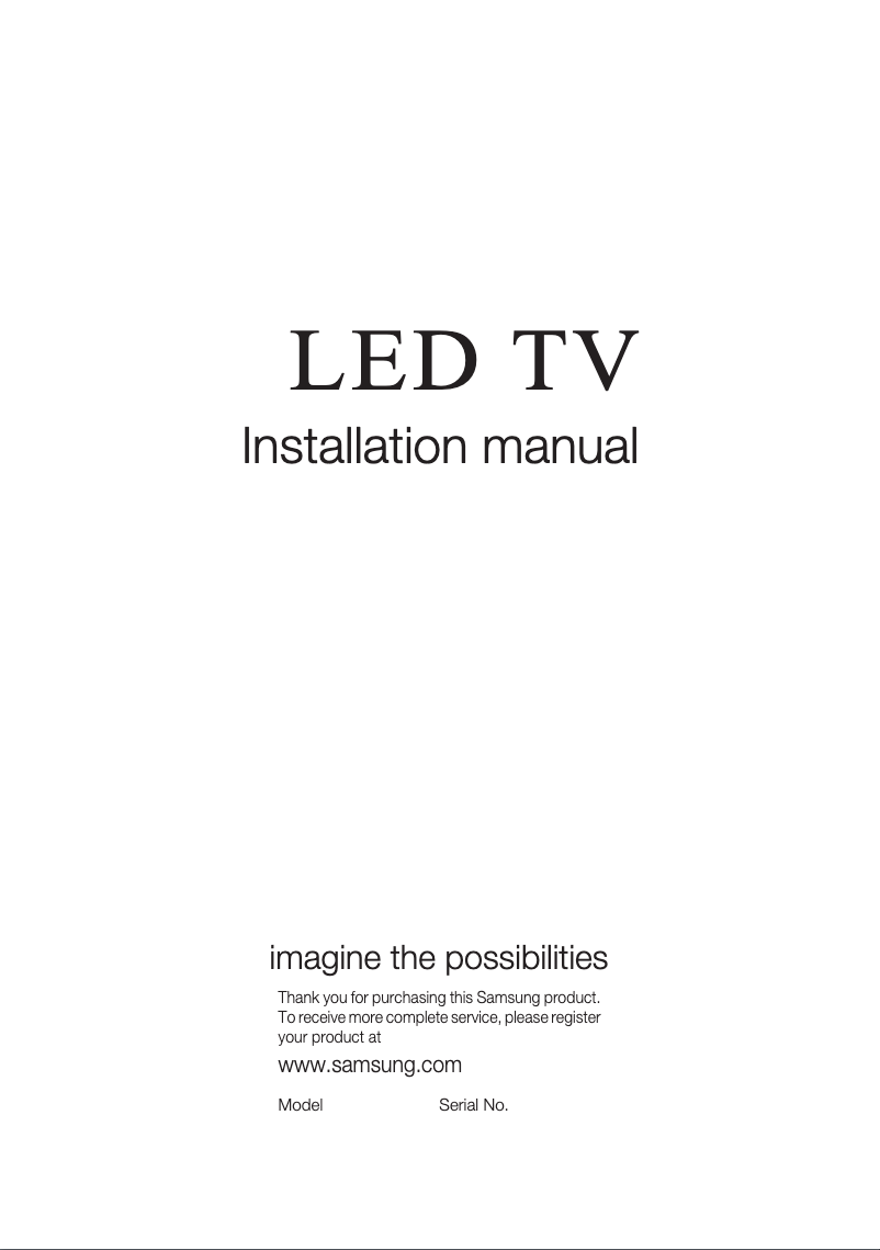 Page 1 de la notice Manuel utilisateur Samsung HG65AC890XW