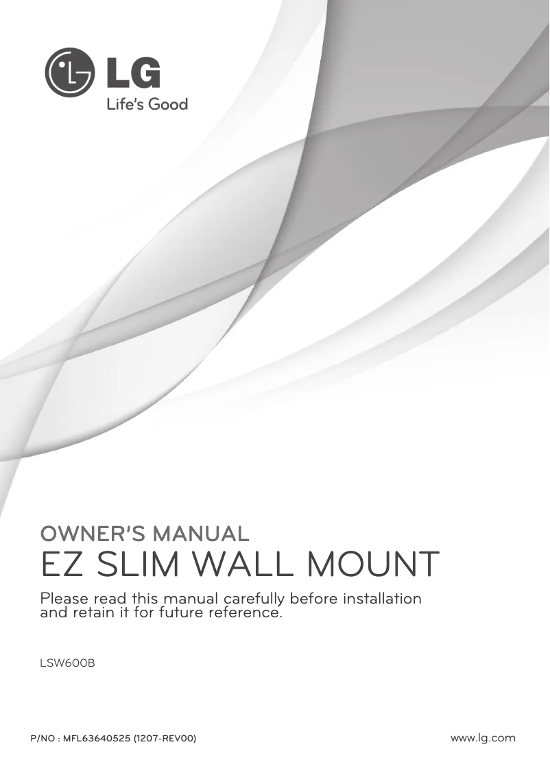 Página 1 del manual Manual de usuario LG LSW600BG