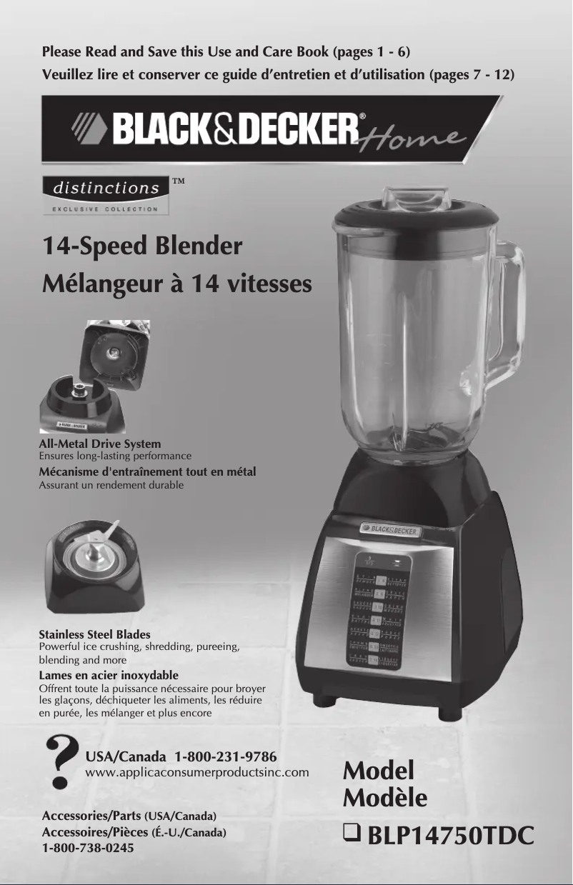 Imagen de la primera página del manual del dispositivo BLP14750TDC