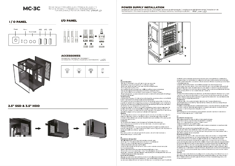 Page 1 de la notice Manuel utilisateur Mars Gaming MC-3C