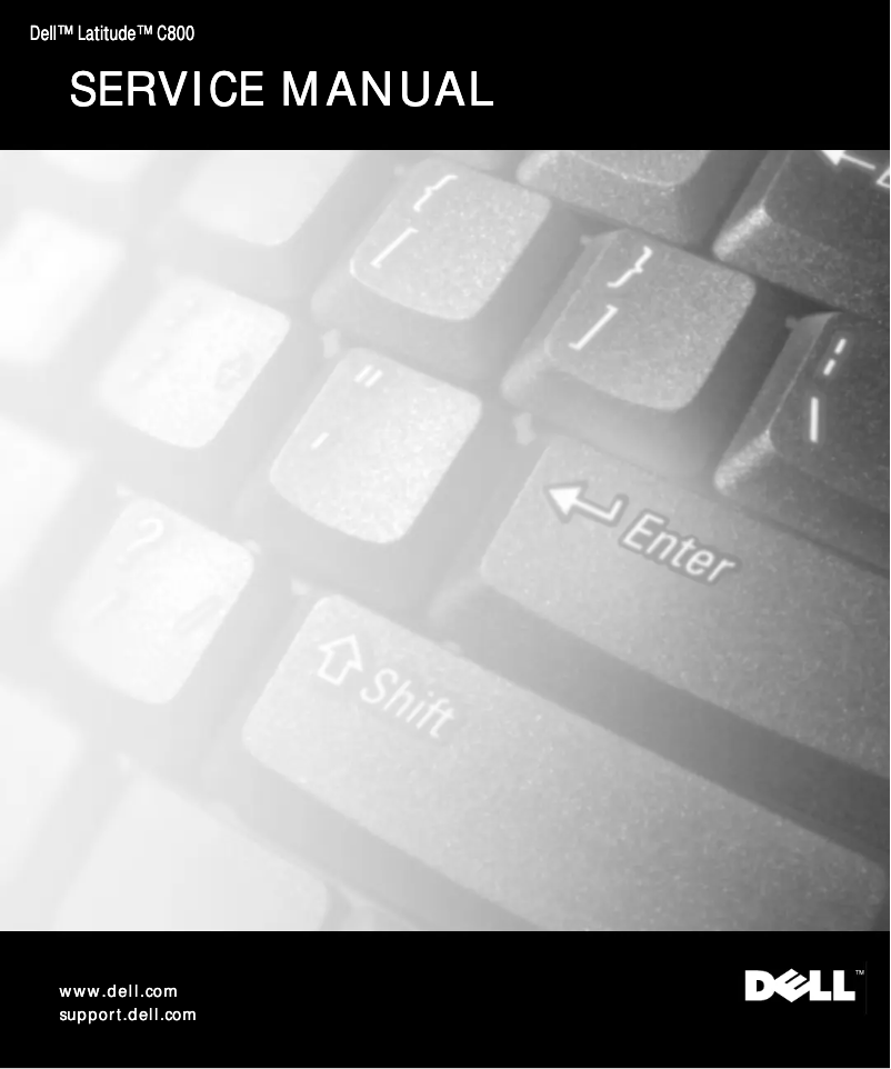 Image de la première page du manuel de l'appareil Latitude C800