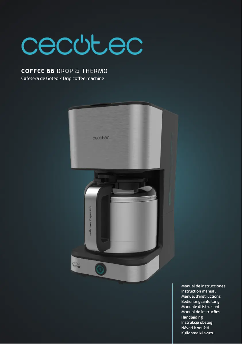 Page 1 de la notice Manuel utilisateur Cecotec Coffee 66 Drop & Thermo