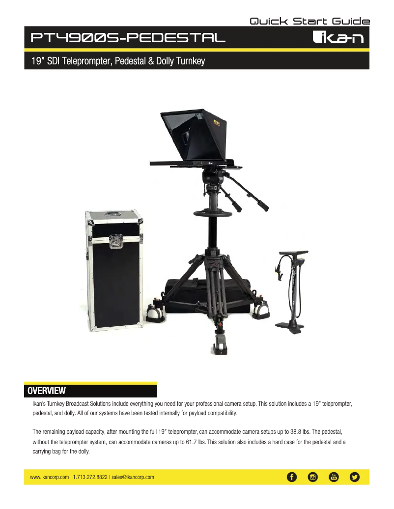 Image de la première page du manuel de l'appareil PT4900-PEDESTAL