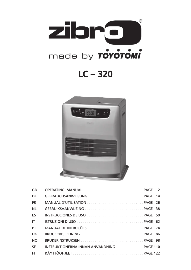 Image de la première page du manuel de l'appareil LC 320