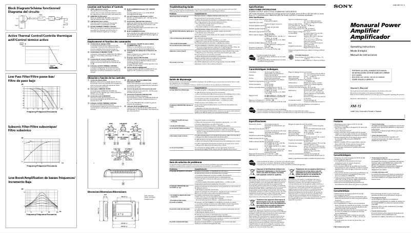 Image de la première page du manuel de l'appareil XM-1S