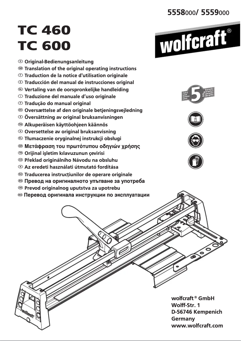 Image de la première page du manuel de l'appareil TC 460