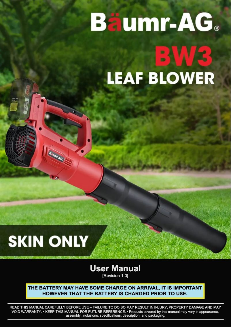Page 1 de la notice Manuel utilisateur Baumr-AG BW3