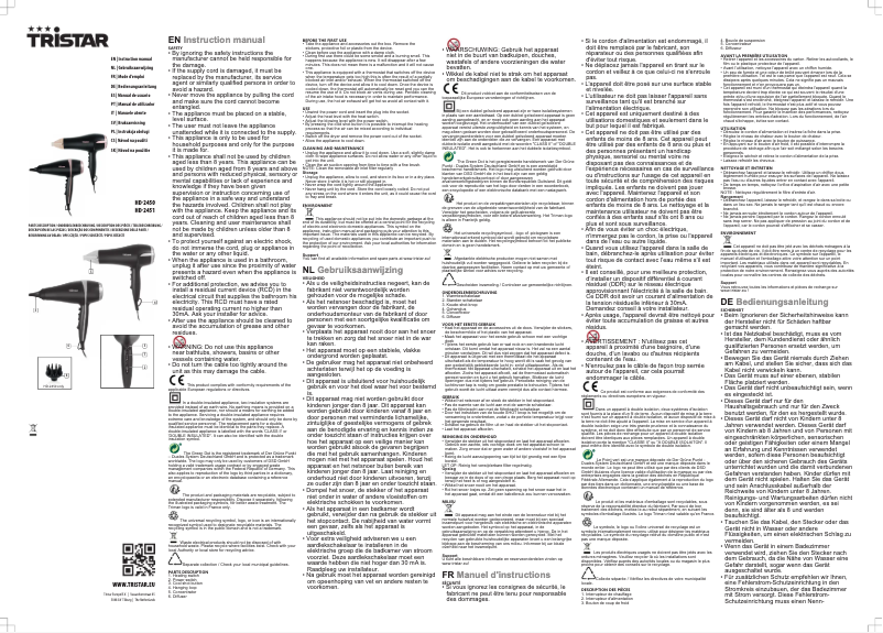 Image de la première page du manuel de l'appareil HD-2451