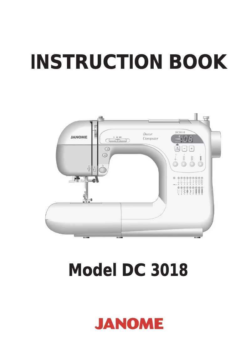 Image de la première page du manuel de l'appareil DC3018